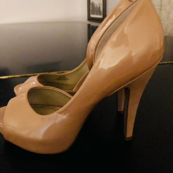 4-inch Platform Heel Open Toe Powder by JS Size 8.5M - Just Add Party Dress - Picture 4 of 15